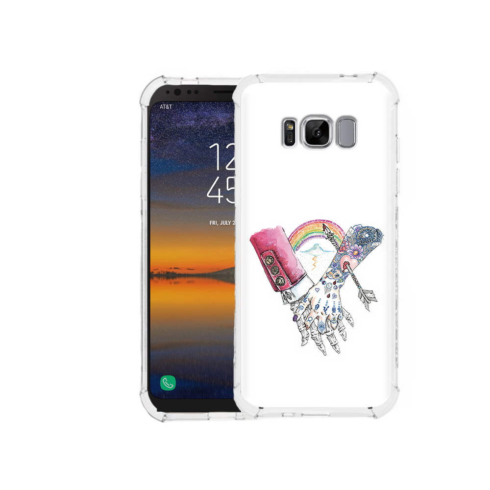 

Чехол MyPads Tocco для Samsung Galaxy S8 абстракция руки в татуировках (PT107395.590.212), Прозрачный, Tocco