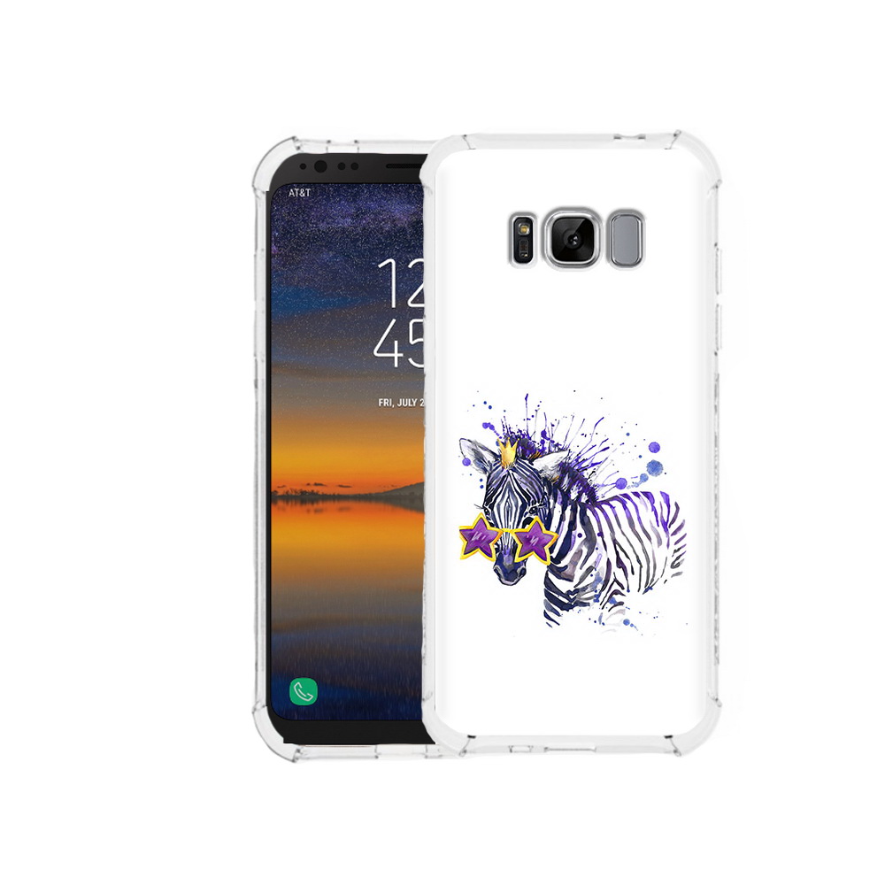 

Чехол MyPads Tocco для Samsung Galaxy S8 акварельная зебра (PT107395.590.215), Прозрачный, Tocco