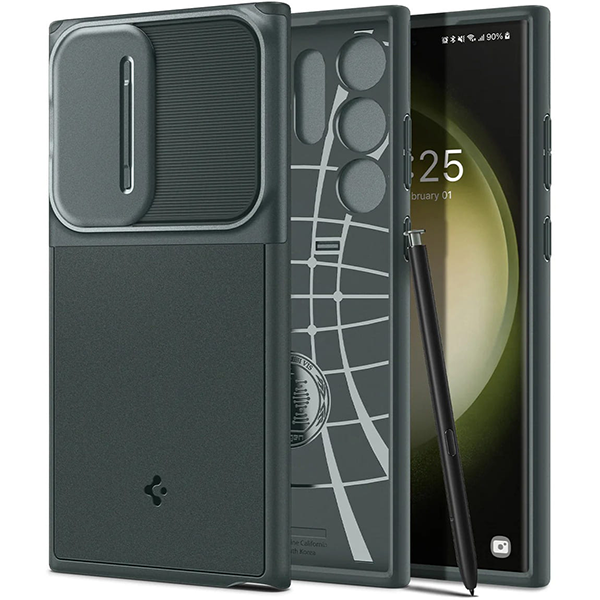 

Чехол Spigen Optik Armor для Samsung Galaxy S23 Ultra (ACS06081) зеленый, Optik Armor