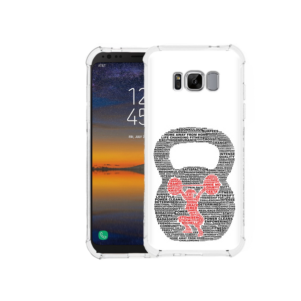 Чехол MyPads Tocco для Samsung Galaxy S8 бодибилдинг гиря из слов (PT107395.590.232), Прозрачный, Tocco