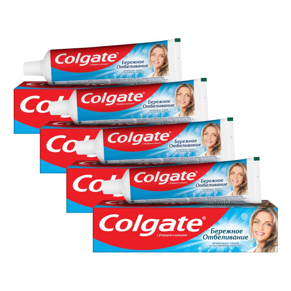 Комплект Зубная паста Colgate Бережное Отбеливание 50 мл х 4 шт.
