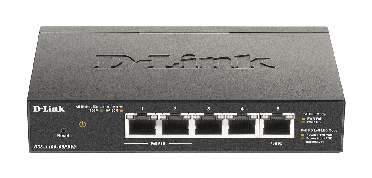 

Коммутатор D-Link DGS-1100-05PDV2/A1A черный, DGS-1100-05PDV2/A1A