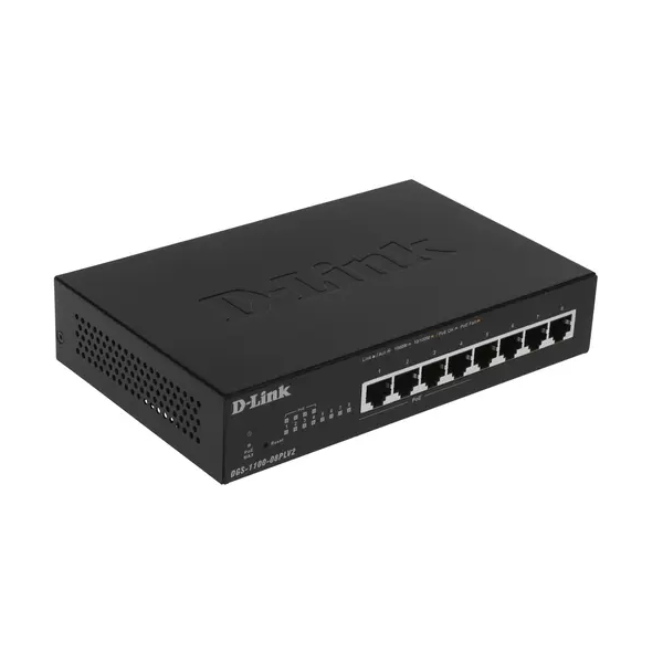 

Коммутатор D-Link DGS-1100-08PLV2/A1A черный, DGS-1100-08PLV2/A1A