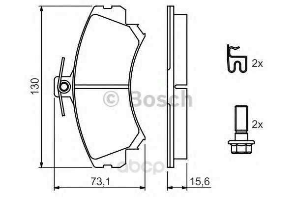 

Тормозные колодки Bosch передние дисковые 986424371