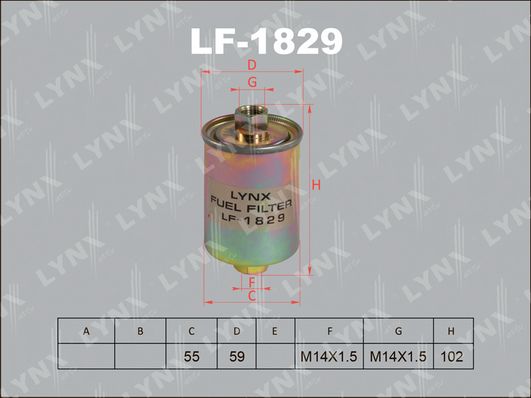 

Фильтр Топливный Lynxauto Lf1829