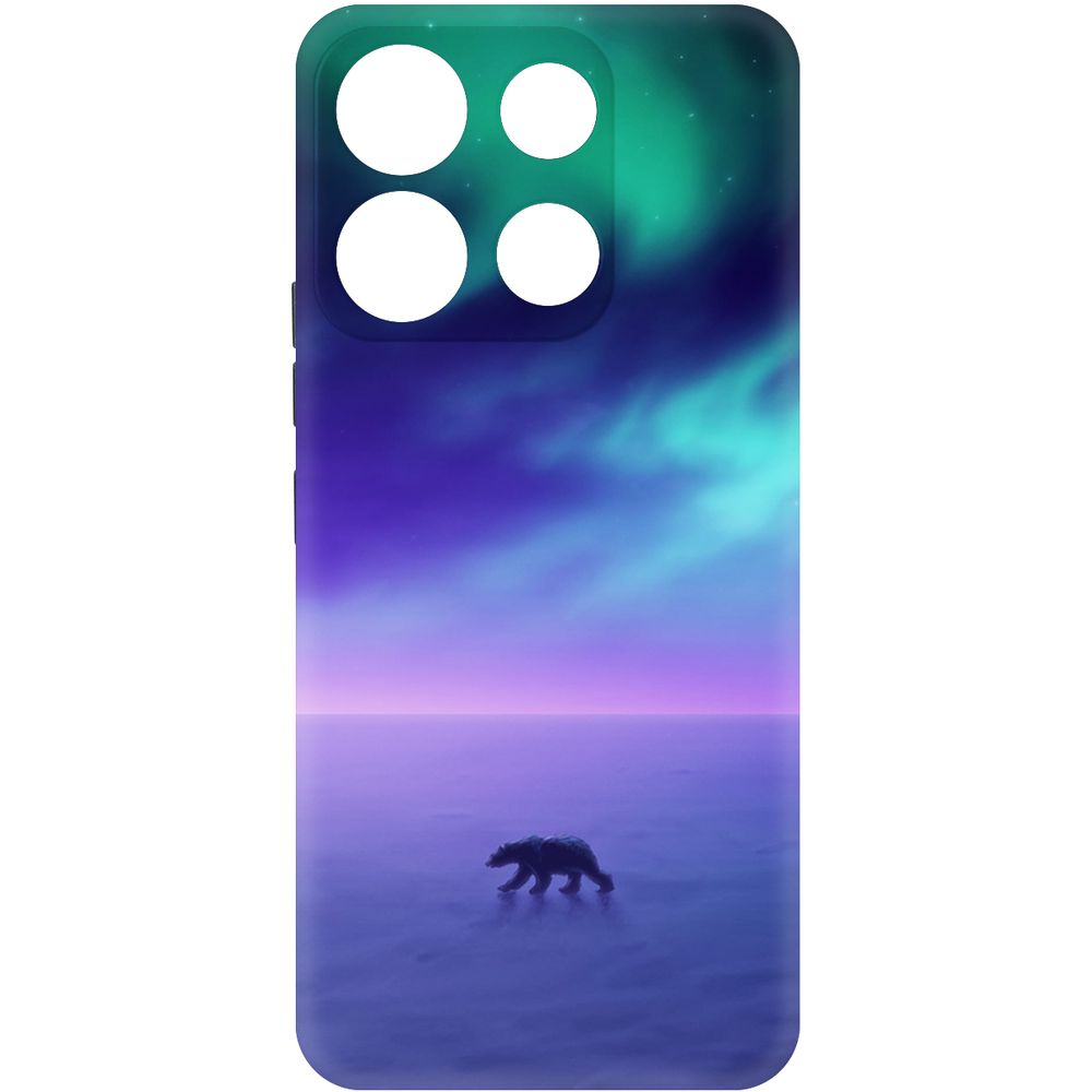 

Чехол-накладка Krutoff Soft Case Северное Сияние для Itel A60s черный