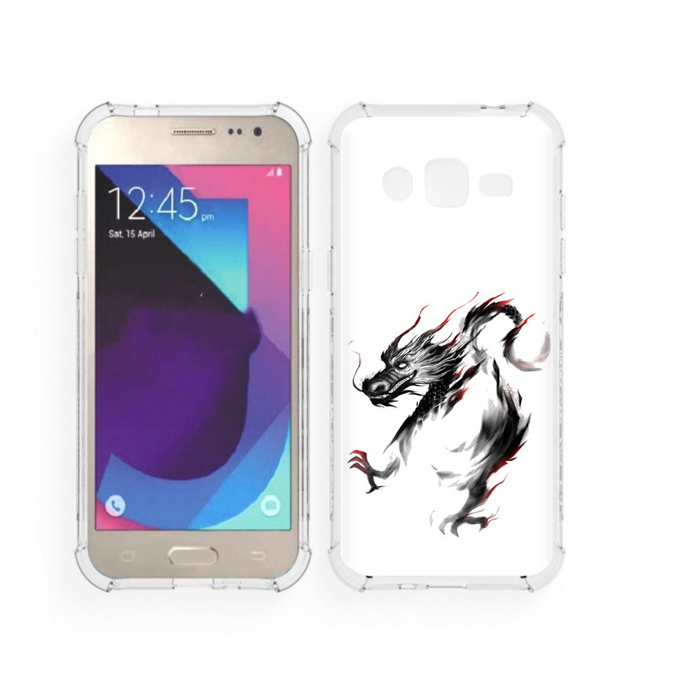 

Чехол MyPads Tocco для Samsung Galaxy J2 черный дракон (PT226924.572.690), Прозрачный, Tocco