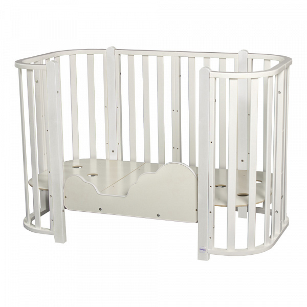 Кровать детская BRIONI 4 в 1 белый/белый кровать-манеж-диванчик-люлька