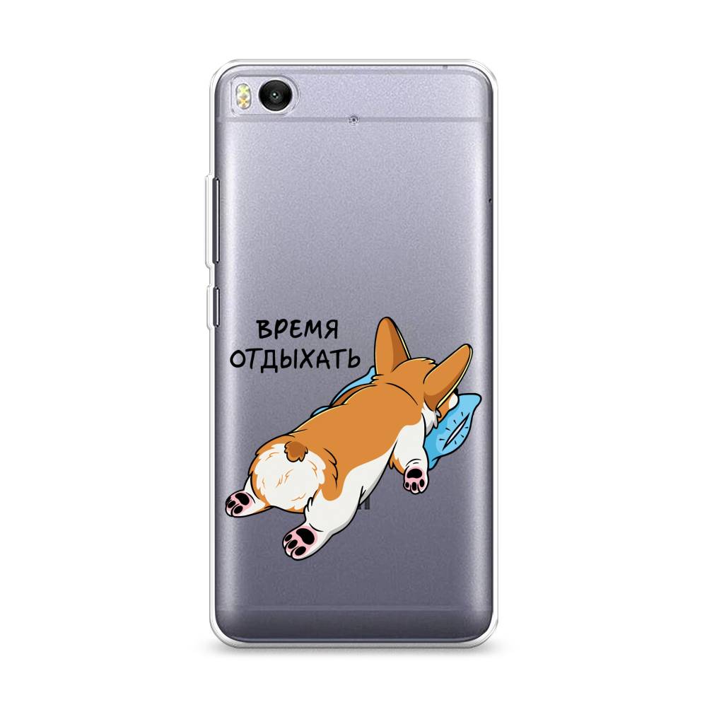 

Чехол для Xiaomi Mi 5S "Корги отдыхает", Черный;коричневый;голубой, 30550-1