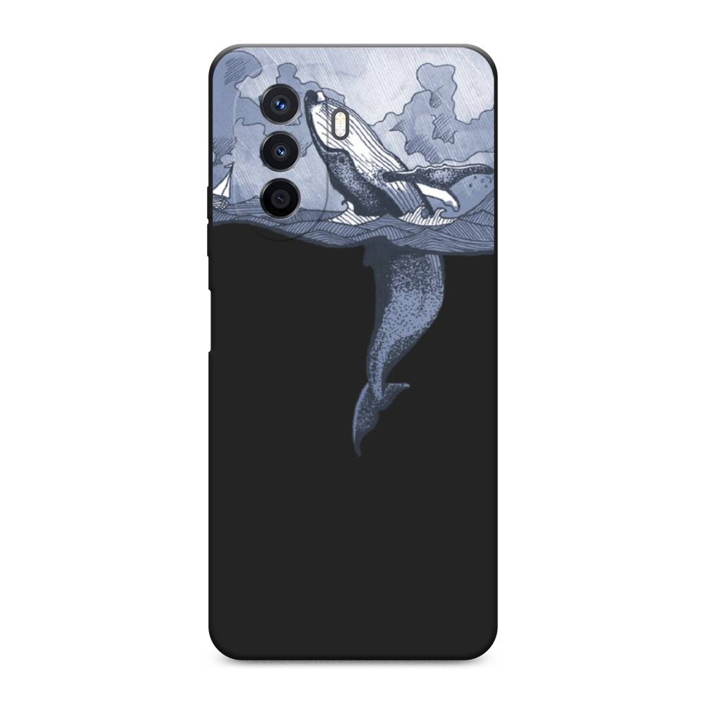 

Чехол Awog на Huawei Nova Y70 / Хуавей Нова Y70 "Два измерения", Голубой;черный;прозрачный