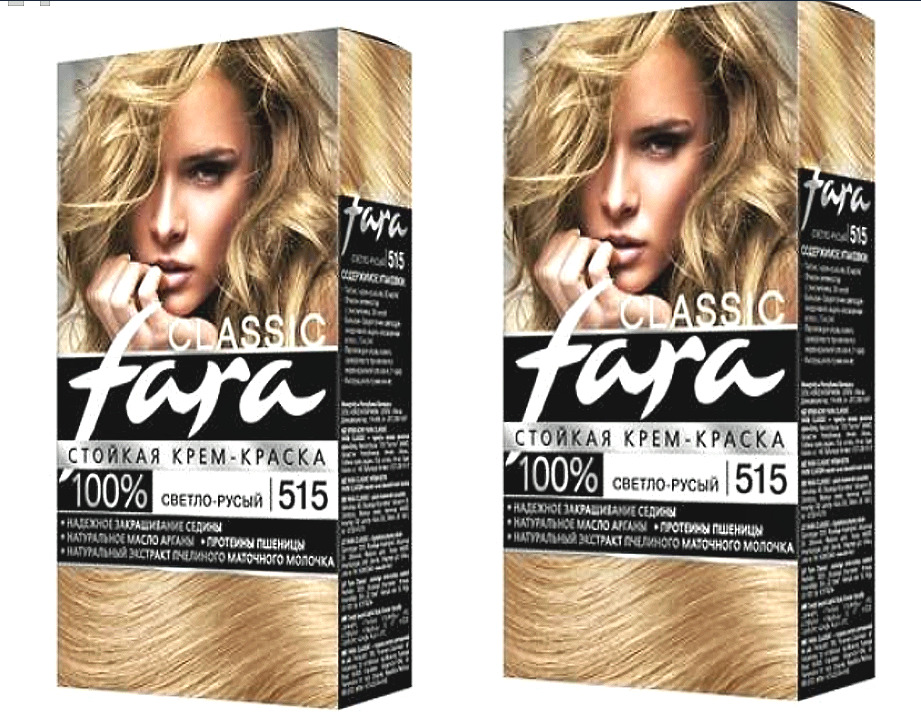 

Краска для волос Fara Светло-русый 515, 2 шт.