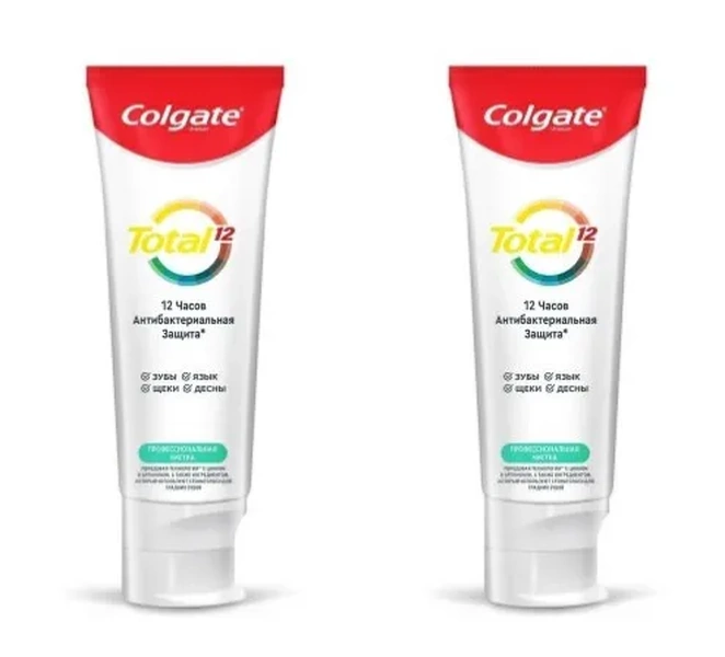 

Зубная паста COLGATE TOTAL Профессиональная Чистка Отбеливающая 125 мл,2 шт