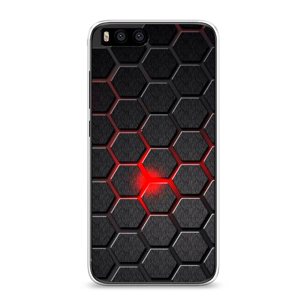 

Чехол для Xiaomi Mi 6 "Соты красные", Красный;черный;серый, 30650-3