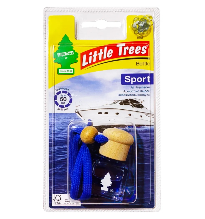 фото Ароматизатор подвесной жидкостный bottle 'спорт' little trees арт. c02