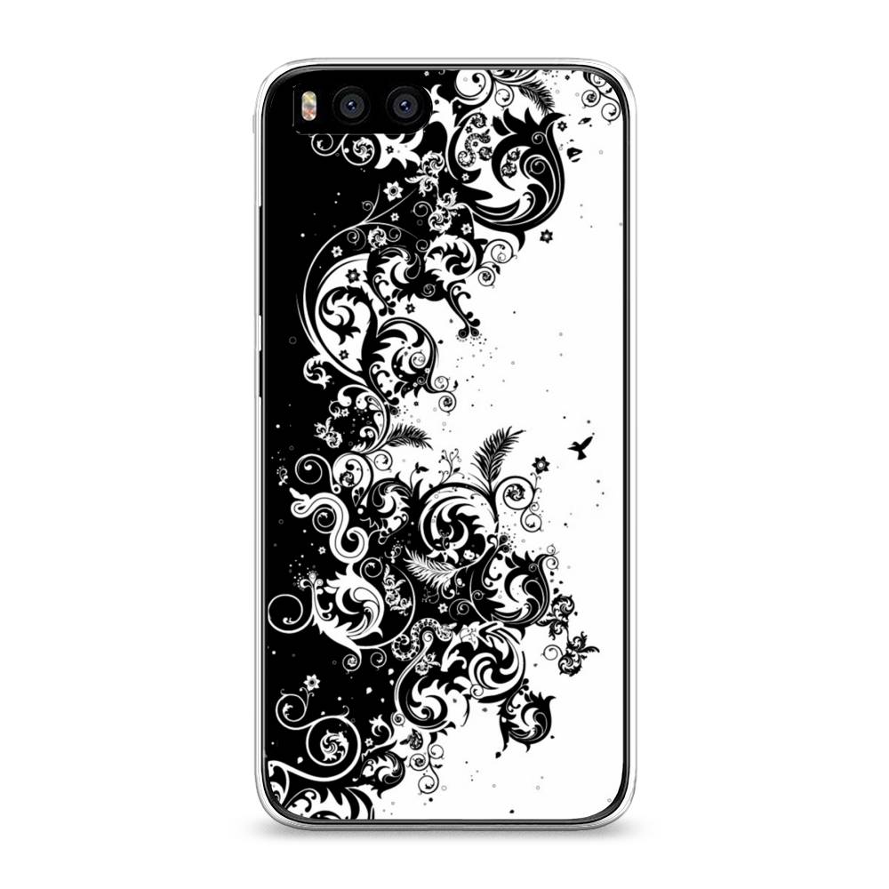 

Чехол для Xiaomi Mi 6 "Черно белый узор", Белый;черный;серый, 30650-3