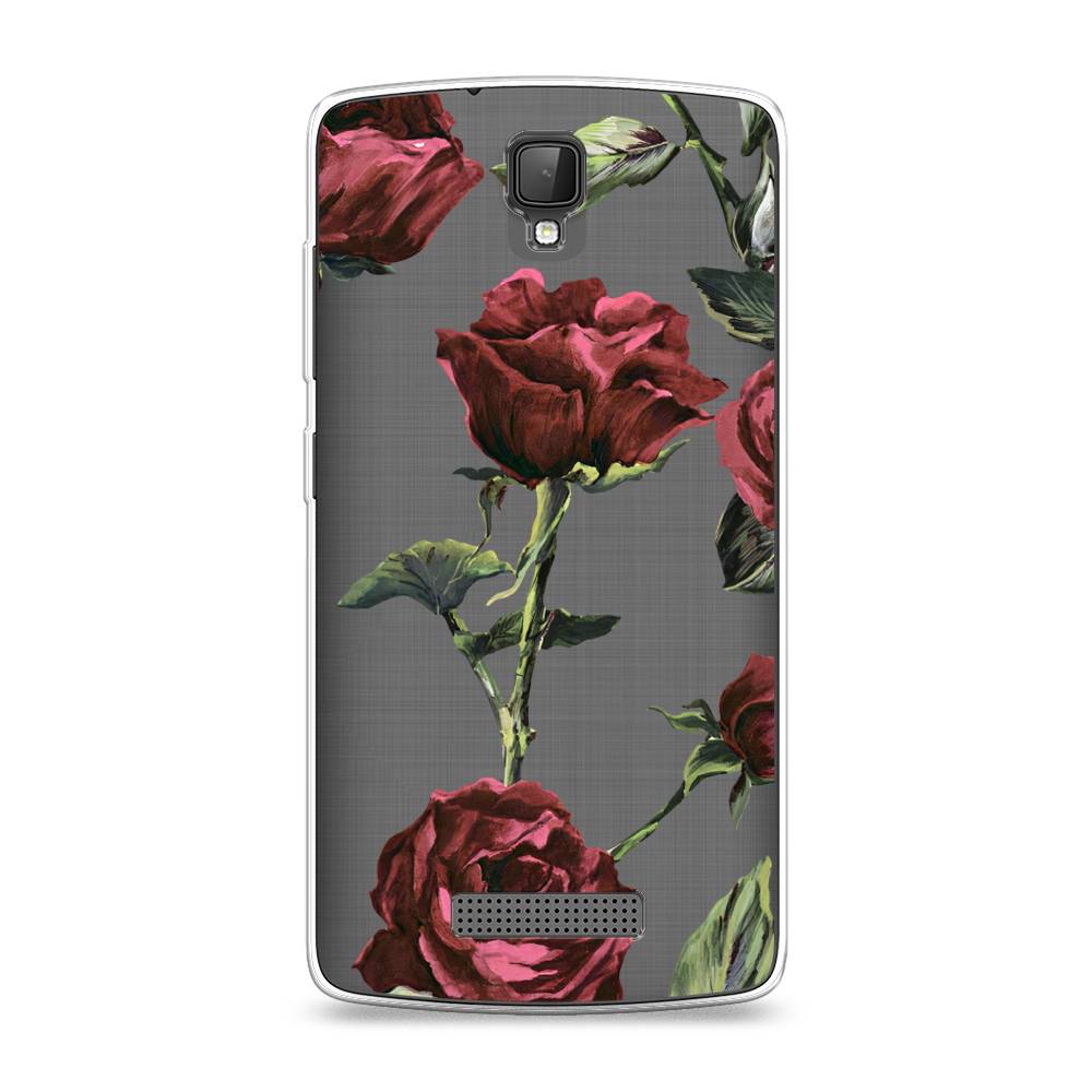 

Чехол Awog на ZTE Blade L5 (L5 Plus) / ЗТЕ Блейд Л5 "Бордовые розы фон", 130350-8
