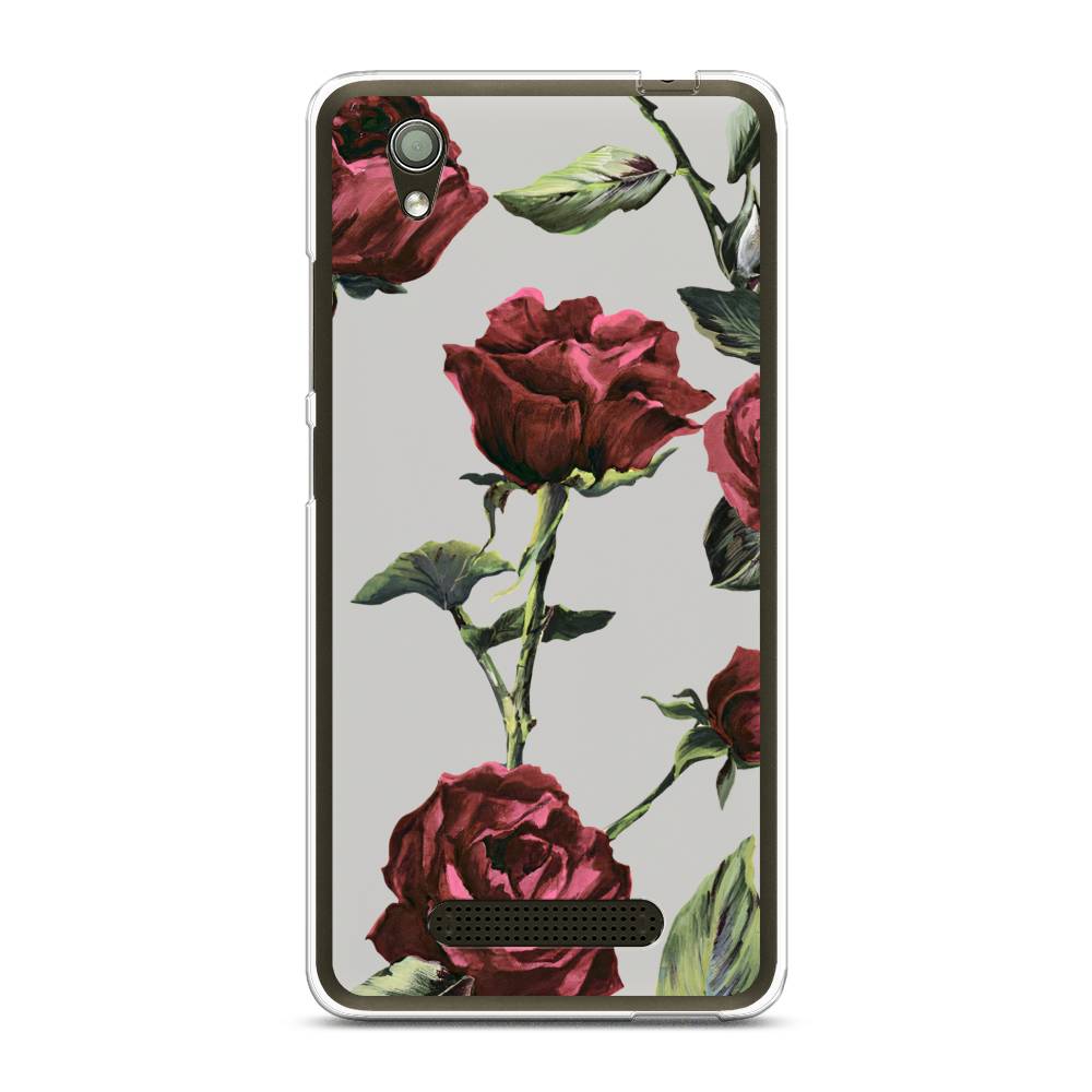 

Чехол Awog на ZTE Blade X3 / ЗТЕ Блейд Х3 "Бордовые розы фон", Красный, 130650-8