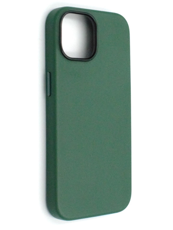 

Чехол с MagSafe на iPhone 15 Кожаный New Line-Зелёный, Зеленый, Apple iPhone 15