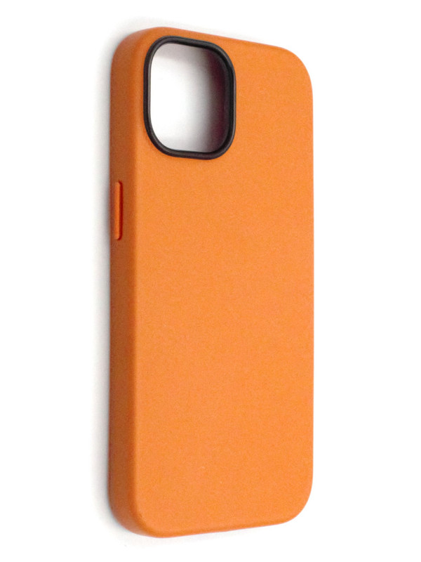 

Чехол с MagSafe на iPhone 15 Кожаный New Line-Оранжевый, Apple iPhone 15