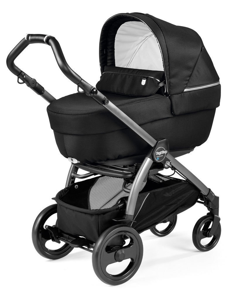 фото Коляска для новорожденных peg-perego book 51 culla elite black shine 37376508243311