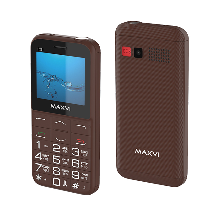 Мобильный телефон Maxvi B231 Brown