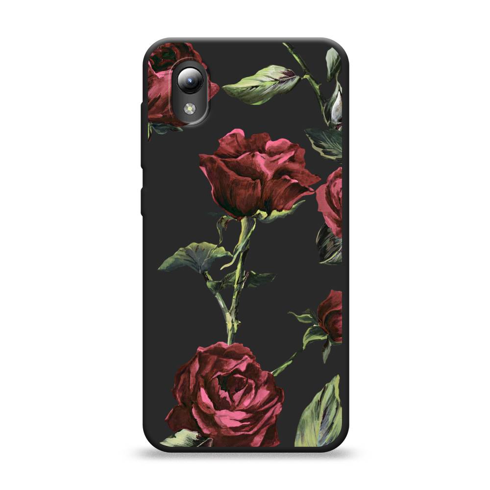 

Чехол Awog на ZTE Blade L8 / ЗТЕ Блейд L8 "Бордовые розы фон", Красный, 132852-1