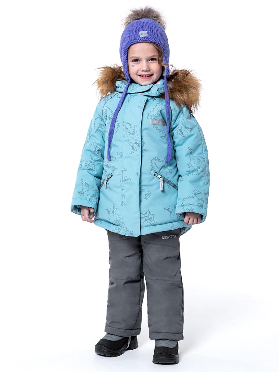 

Комплект верхней одежды детский NIKASTYLE 7з0823, бирюзовый, 110, 7з0823