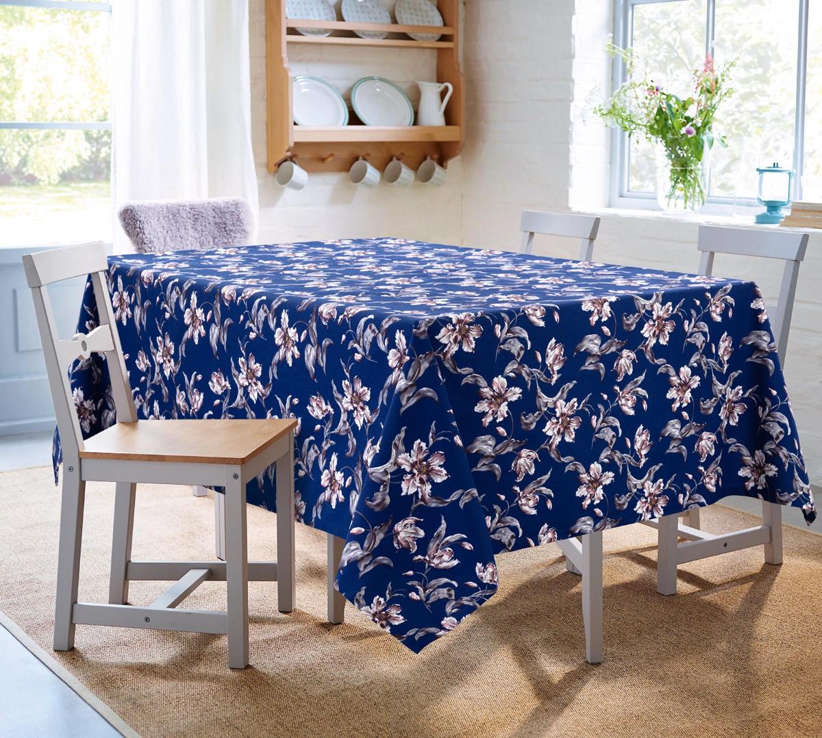 

Скатерть Текс-Дизайн Розарий рогожка С180Р3664741, Синий, Розарий рогожка