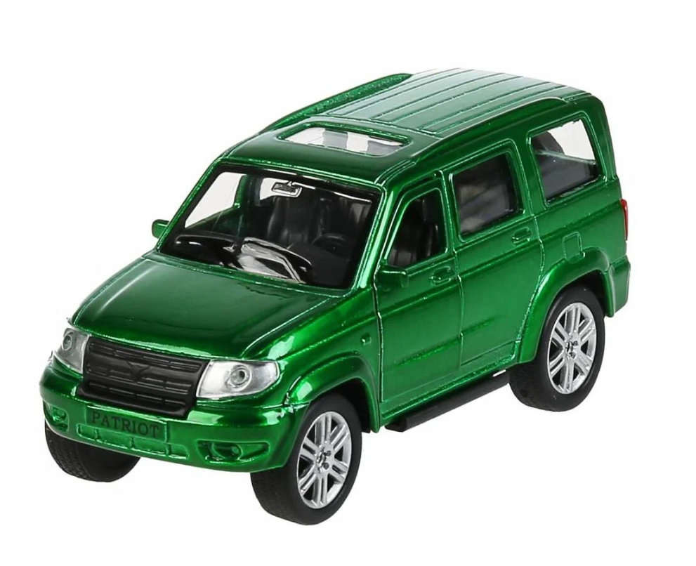 Машина металл УАЗ Patriot 12см,(откр. двери и багажник,зеленый) инерц. в коробке машина технопарк металл свет звук пожарный поезд 19 см дверь инерц