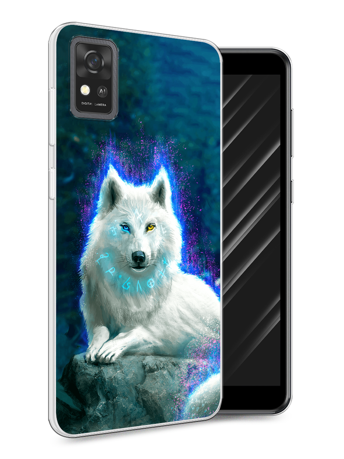 

Чехол Awog на ZTE Blade A31 / ЗТЕ Блейд А31 "Белоснежный волк", Белый;зеленый;фиолетовый, 134650-2