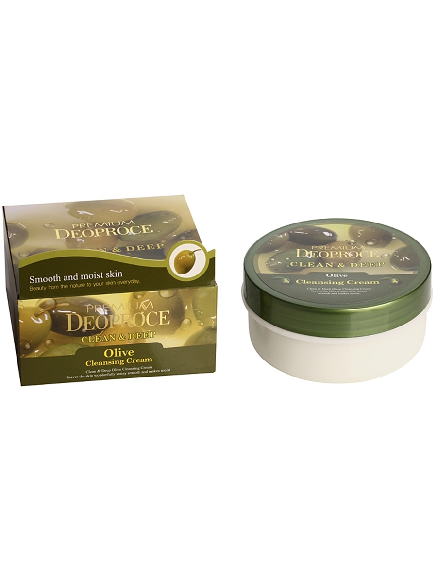 

Крем для лица Premium Deoproce Очищающий с экстрактом оливы 300г
