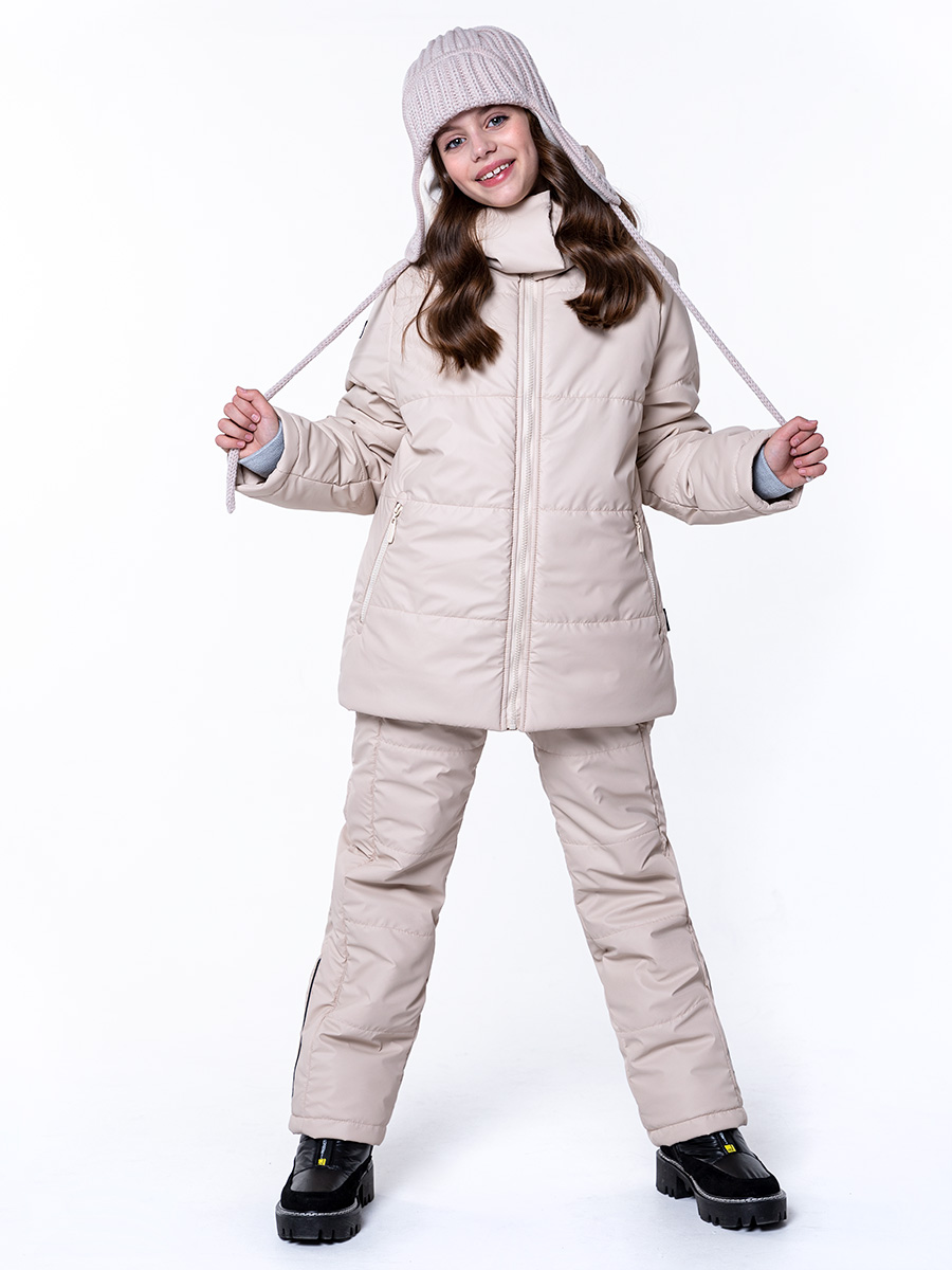 

Комплект верхней одежды детский NIKASTYLE 7з5623, бежевый, 128, 7з5623