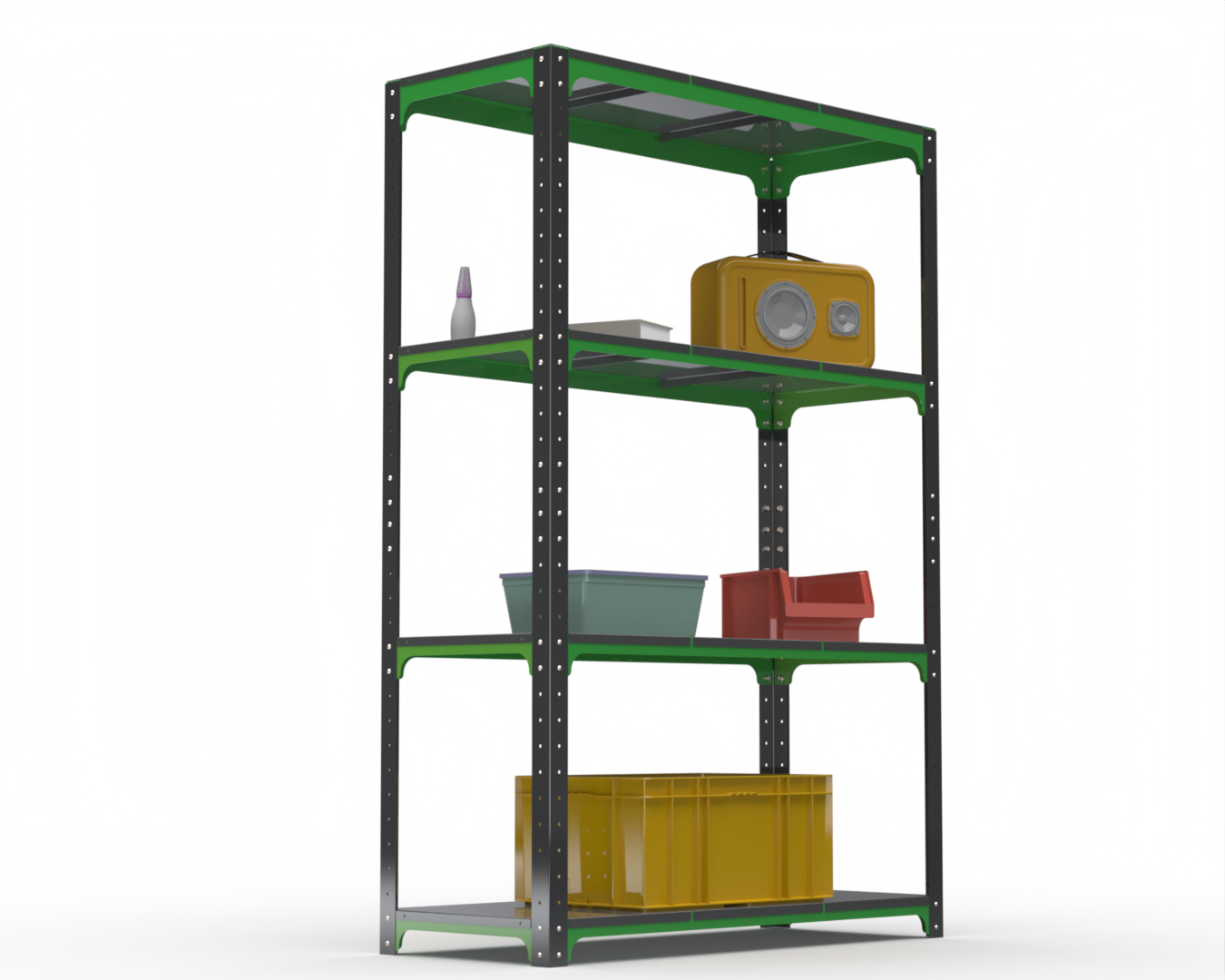 

Стеллаж Metalex Kit Comfort 1800х1400х300 4 полки, Серо-зеленый, Серый, Kit Comfort