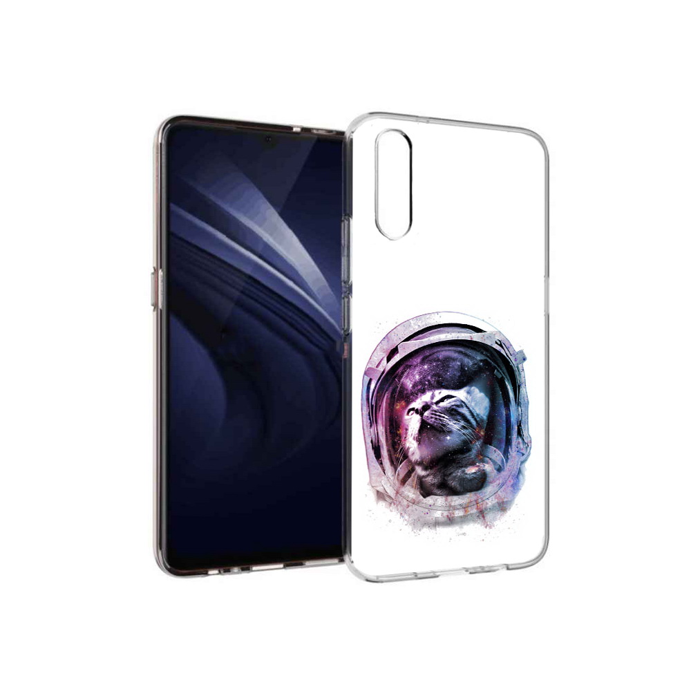 

Чехол MyPads Tocco для Vivo V17 Neo кот в шлеме (PT226959.388.396), Прозрачный, Tocco