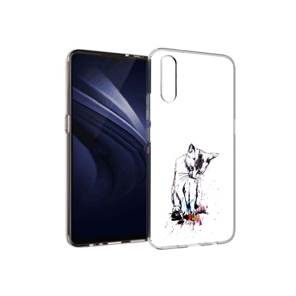 

Чехол MyPads Tocco для Vivo V17 Neo кот и микки (PT226959.388.399), Прозрачный, Tocco