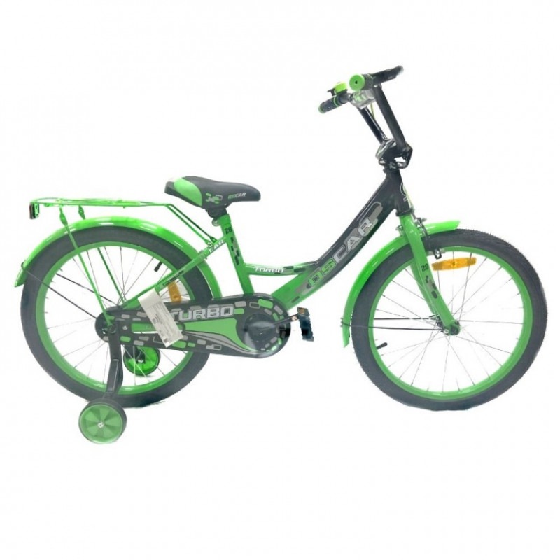 фото Детский велосипед oscar turbo 18 2021 (черный с зеленым)