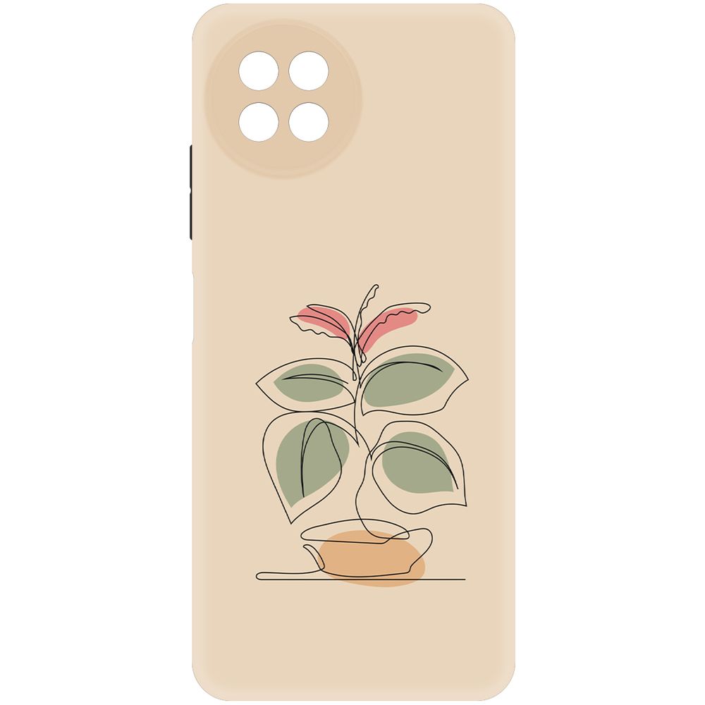 

Чехол-накладка Krutoff Soft Case Цветок для Itel S23 черный