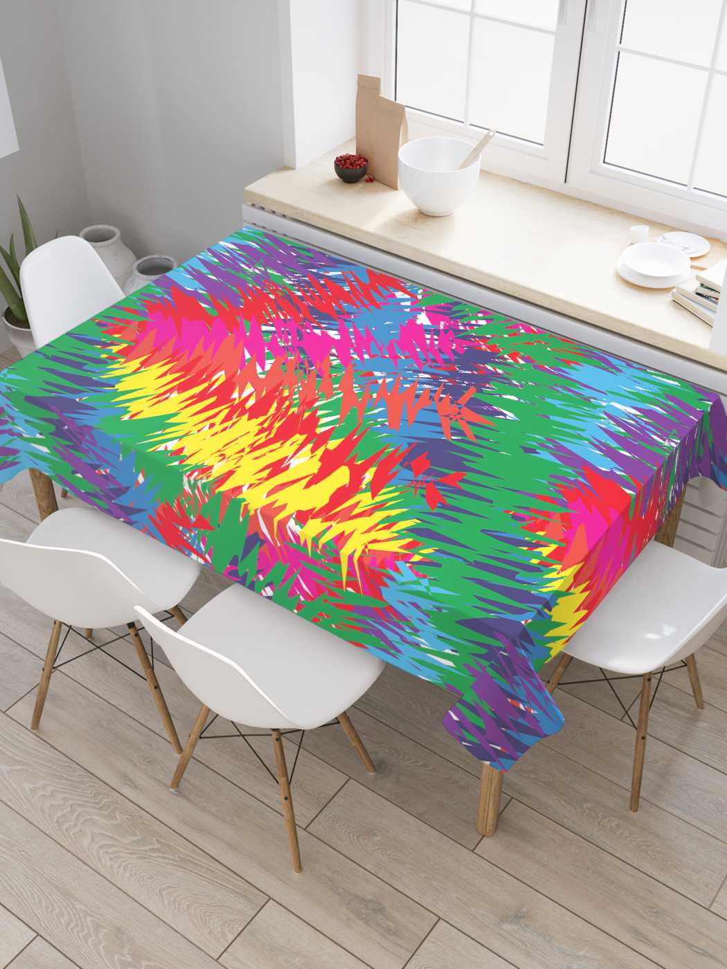 

Скатерть прямоугольная JoyArty "Красочные мазки" из оксфорда, 120x145 см, Красочные мазки