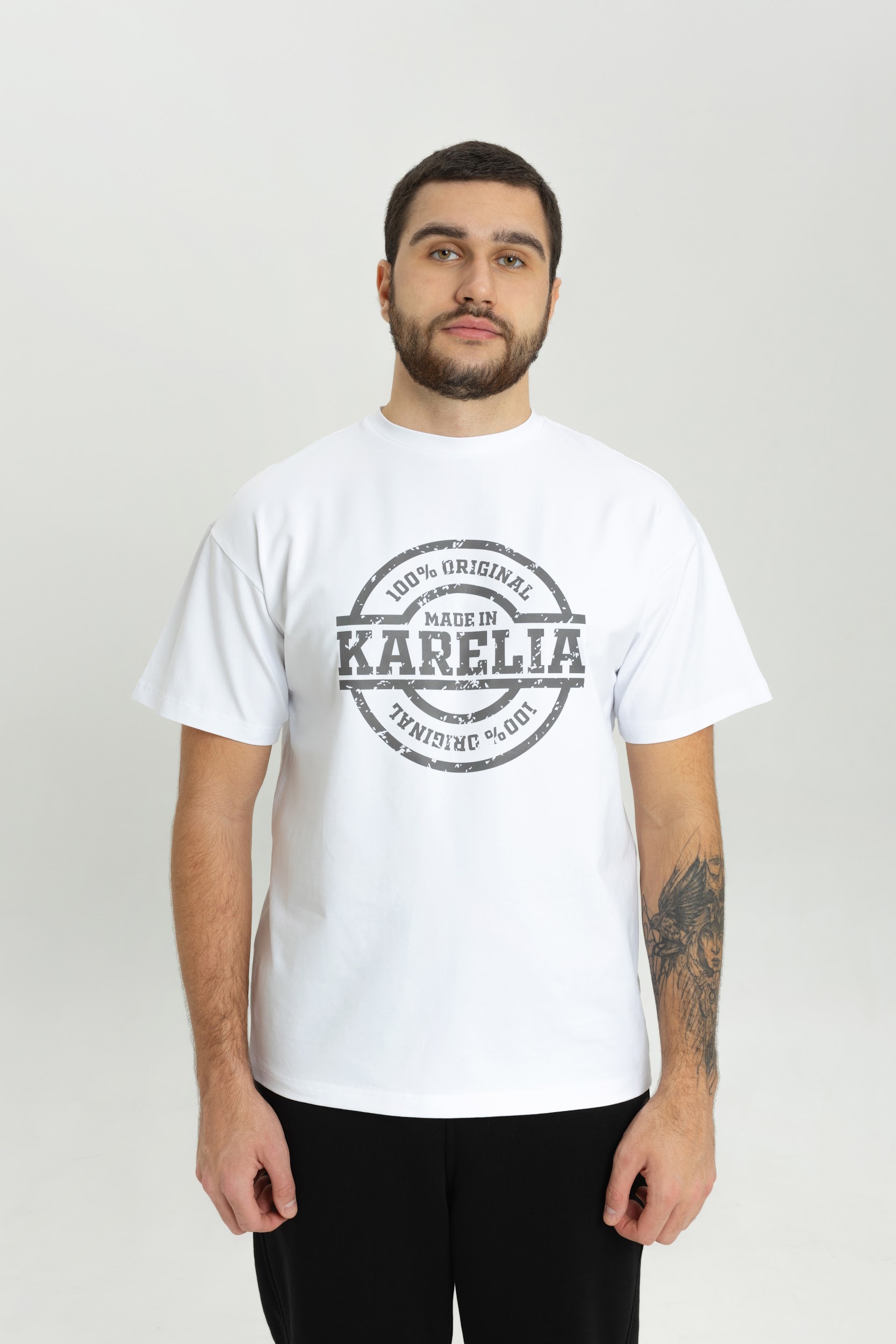 

Футболка унисекс ZOOM YOUR OUTLOOK Karelia белая XS, Белый, Karelia