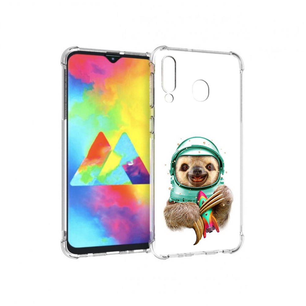 

Чехол MyPads Tocco для Samsung Galaxy M30 Ленивец астронавт (PT138437.525.104), Прозрачный, Tocco