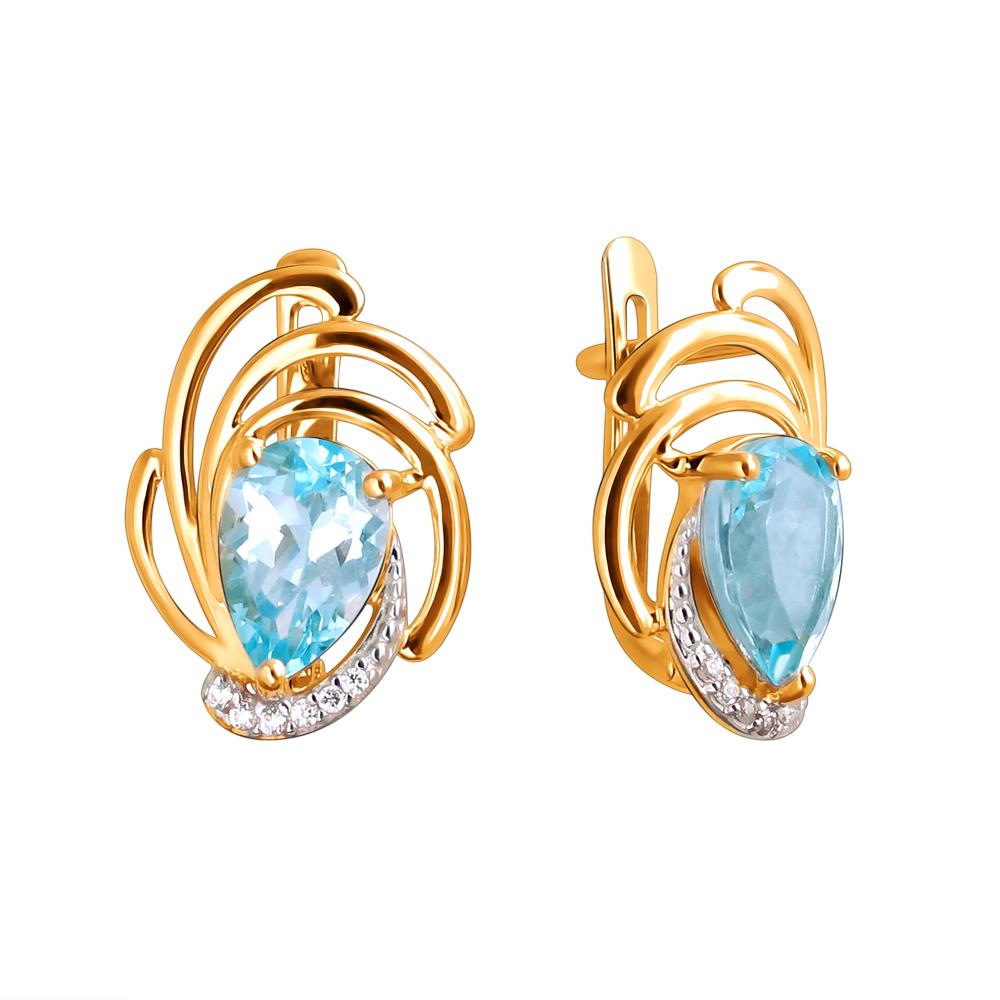 

Серьги из золота с топазом Эстет 01С3111104-1, 01С3111104-1