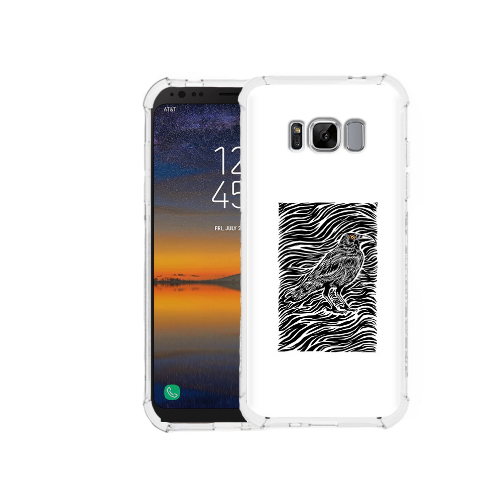 

Чехол MyPads Tocco для Samsung Galaxy S8 ворон в абстракции (PT107395.590.272), Прозрачный, Tocco