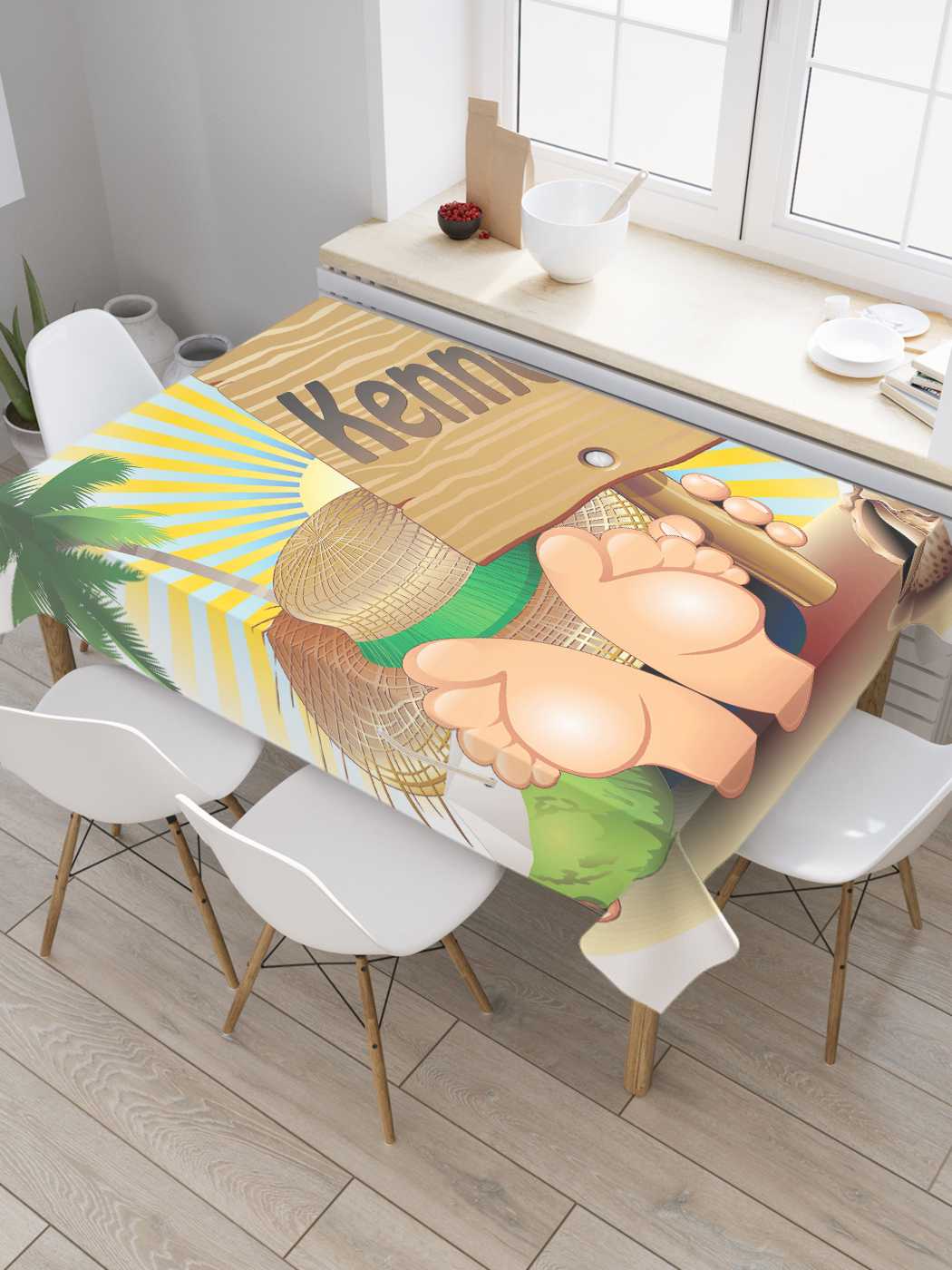 

Скатерть прямоугольная JoyArty "Кеннет в отпуске" из оксфорда, 120x145 см, Кеннет в отпуске