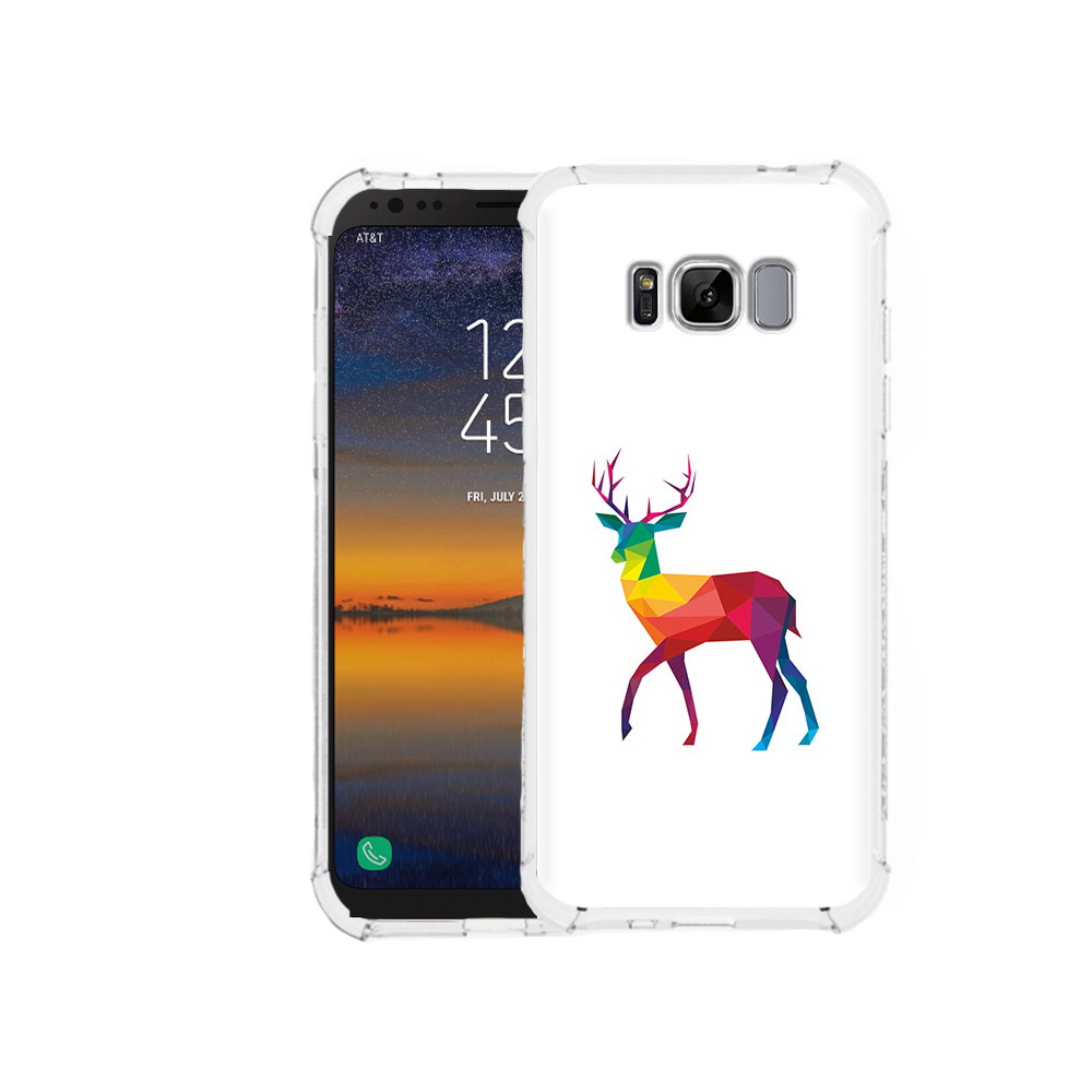 

Чехол MyPads Tocco для Samsung Galaxy S8 геометрический олень (PT107395.590.286), Прозрачный, Tocco