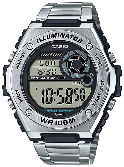 фото Наручные часы мужские casio mwd-100hd-1a серебристые