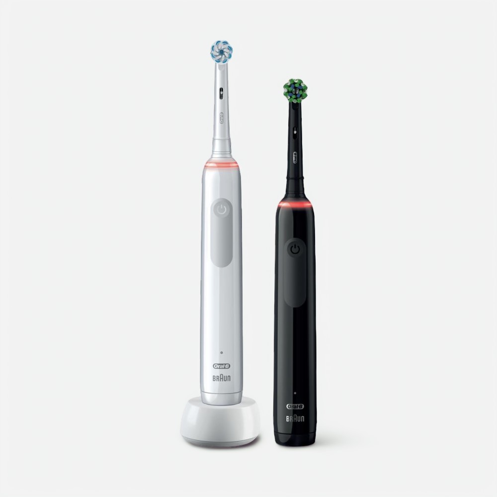 Набор зубных щеток Oral-B Pro 3 Duo D505.523.3H черная и белая, 2 шт.