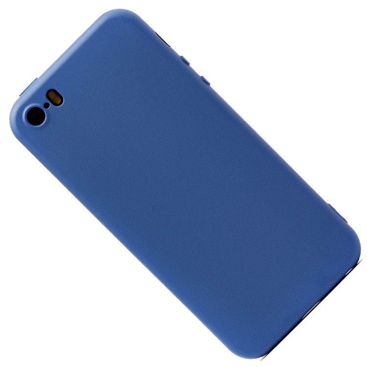 Чехол iPhone 5, 5s, SE силиконовый Soft Touch 2 <синий>