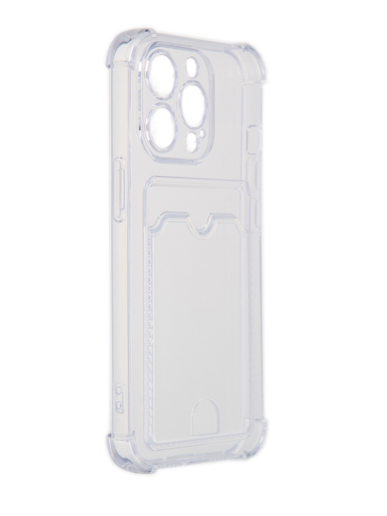 

Чехол DF для Apple iPhone 13 Pro Silicone с отделением для карты iCardCase-03, Прозрачный, APPLE iPhone 13 Pro