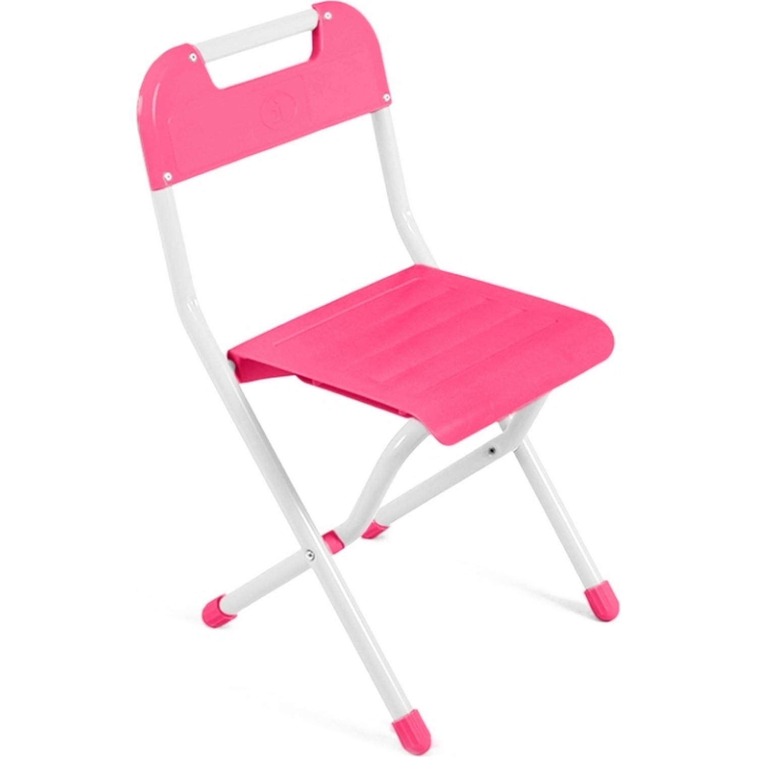 фото Детский складной стульчик со спинкой дэми ссд02 белый розовый