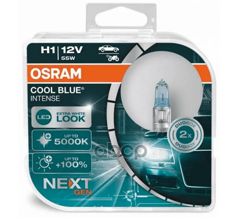 

OSRAM Комплект ламп H1 12V 55W P14.5s COOL BLUE INTENSE (next generation) 5000К OSRAM 6415